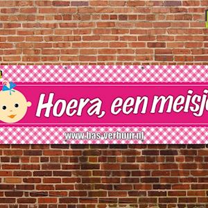 Spandoek Hoera een meisje