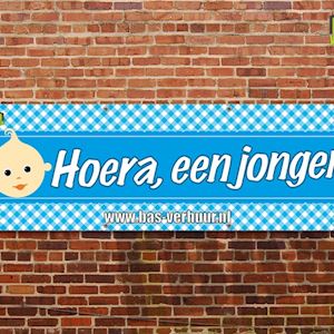 Spandoek Hoera een jongen