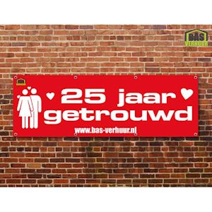 Spandoek 25 jaar getrouwd